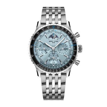 Breitling Navitimer B19 Chronograph Perpetual Calender 43mm Mens Watch Blue PB1920251C1A1