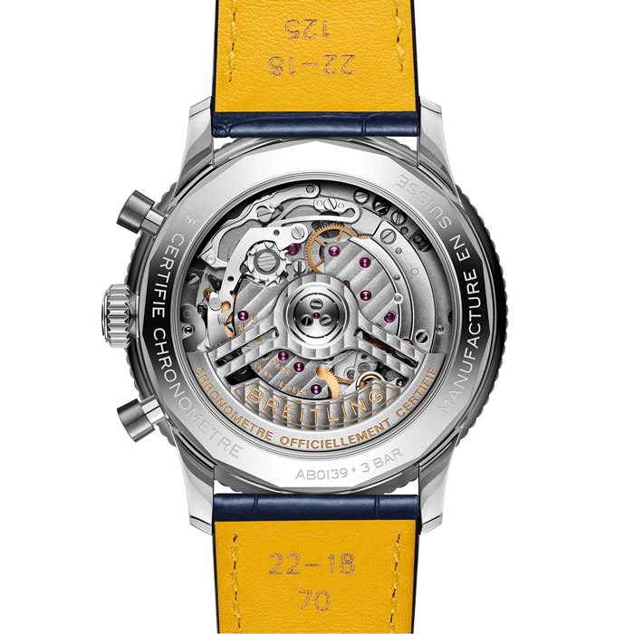 Breitling Navitimer Chronograph 41mm Mens Watch White Eyed Blue Dial AB0139631C1P1 – Image 4
