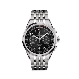 Breitling Premier B01 Chronograph 42mm Mens Watch Black Stainless Steel AB0145221B1A1
