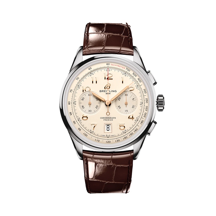 Breitling Premier B01 Chronograph 42mm Mens Watch Cream AB0145211G1P1