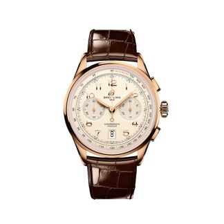 Breitling Premier B01 Chronograph 42mm Mens Watch Cream RB0145371G1P1