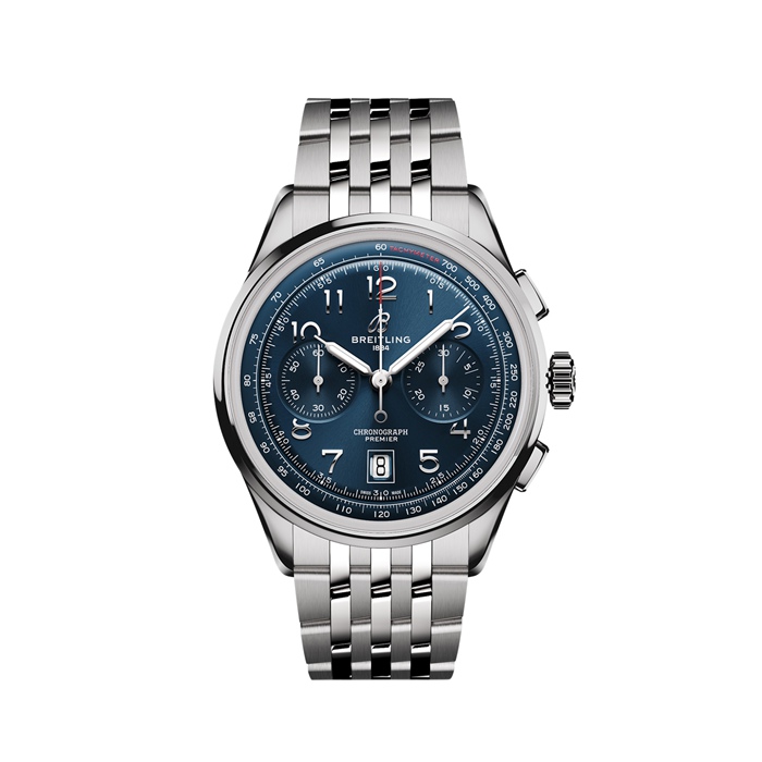 Breitling Premier B01 Chronograph 42mm Montre Homme Bleu Acier inoxydable AB0145171C1A1
