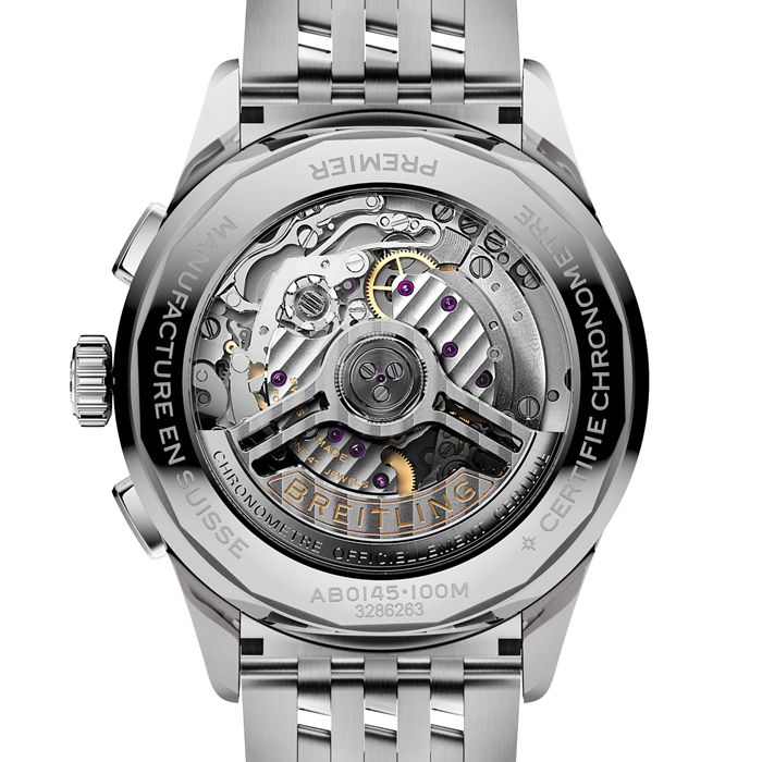 Breitling Premier B01 Chronograph 42mm Montre Homme Crème Acier inoxydable AB0145211G1A1 – Image 2