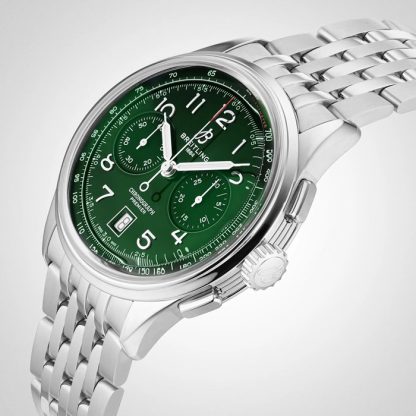 Breitling Premier B01 Chronograph 42mm Montre Homme Vert Acier inoxydable AB0145371L1A1 – Image 5