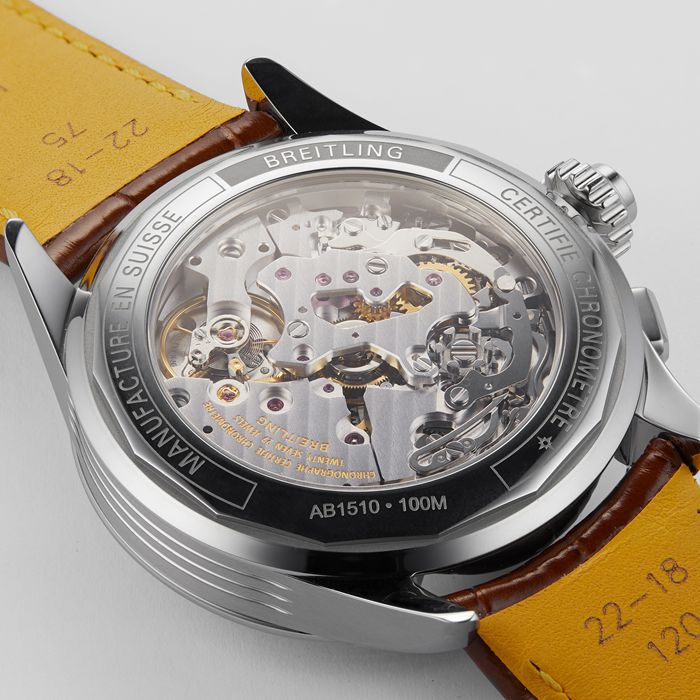 Breitling Premier B15 Duograph 42 Montre à bracelet cuir AB1510171C1P1 – Image 5