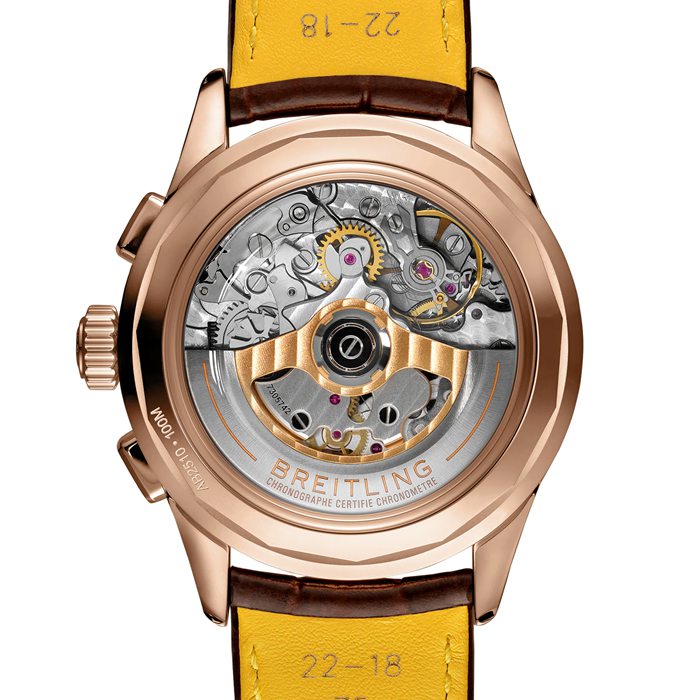 Breitling Premier B25 Datora 42 Montre bracelet cuir or rouge 18k RB2510371G1P1 – Image 2