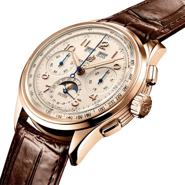 Breitling Premier B25 Datora 42 Montre bracelet cuir or rouge 18k RB2510371G1P1 – Image 3