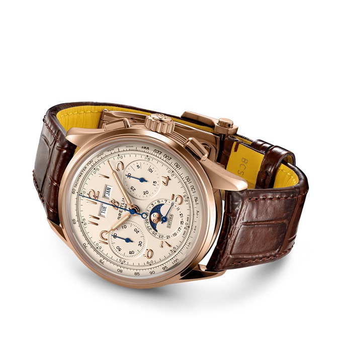Breitling Premier B25 Datora 42 Montre bracelet cuir or rouge 18k RB2510371G1P1 – Image 4