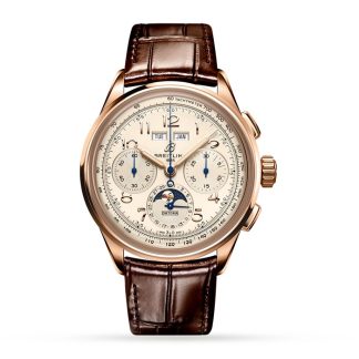 Breitling Premier B25 Datora 42 Montre bracelet cuir or rouge 18k RB2510371G1P1