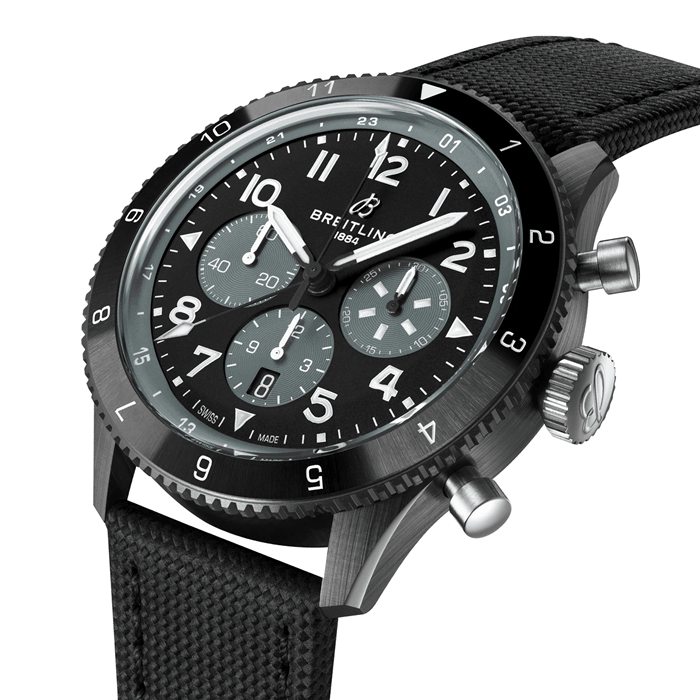 Breitling Super AVI B04 Chronograph GMT Mosquito Night Fighter 46mm Montre Homme Noir SB04451A1B1X1 – Image 2