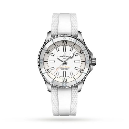 Breitling Superocean Automatic 36 Montre à bracelet caoutchouc en acier inoxydable A17377211A1S1