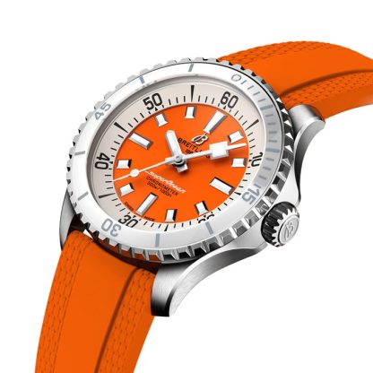 Breitling Superocean Automatic 36 Montre à bracelet caoutchouc en acier inoxydable A17377211O1S1 – Image 3
