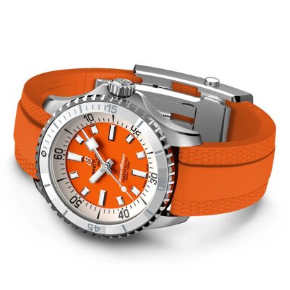 Breitling Superocean Automatic 36 Montre à bracelet caoutchouc en acier inoxydable A17377211O1S1 – Image 4