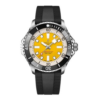 Breitling Superocean Automatic Code Yellow UK Edition 46mm Montre Homme Caoutchouc Jaune A173781A1I1S1