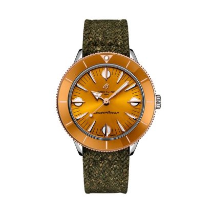 Breitling Superocean Heritage '57 Highlands Capsule 38mm Montre Homme Jaune 2 Bracelets U10340281I1A1 – Image 3