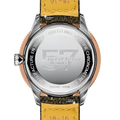 Breitling Superocean Heritage '57 Highlands Capsule 38mm Montre Homme Jaune 2 Bracelets U10340281I1A1 – Image 4