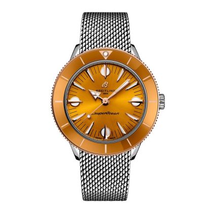 Breitling Superocean Heritage '57 Highlands Capsule 38mm Montre Homme Jaune 2 Bracelets U10340281I1A1