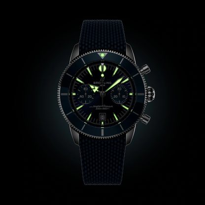 Breitling Superocean Heritage B01 Chronograph 42mm Montre Homme Caoutchouc Bleu AB0156161C1S1 – Image 5