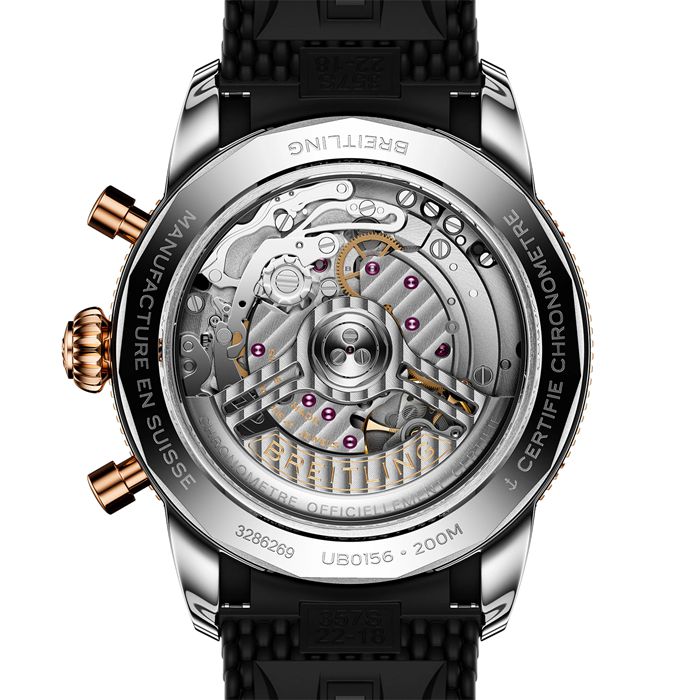 Breitling Superocean Heritage B01 Chronograph 42mm Montre Homme Caoutchouc Noir UB0156H11B1S1 – Image 2