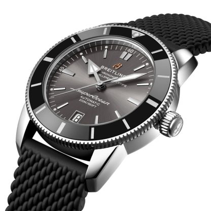 Breitling Superocean Heritage B20 Automatic 42mm UK Edition Montre Homme Caoutchouc Gris AB20102B1B1S1 – Image 2