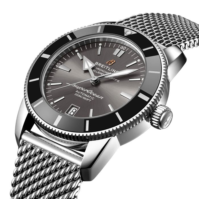 Breitling Superocean Heritage B20 Automatic 42mm UK Edition Montre Homme Gris Acier Inoxydable AB20102B1B1A1 – Image 2