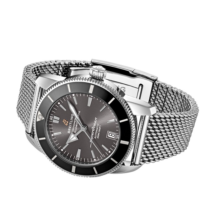Breitling Superocean Heritage B20 Automatic 42mm UK Edition Montre Homme Gris Acier Inoxydable AB20102B1B1A1 – Image 3