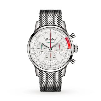 Breitling Top Time B01 Classic Cars Ford Thunderbird 41mm Montre Hommes Bracelet Maille AB01766A1A1A1