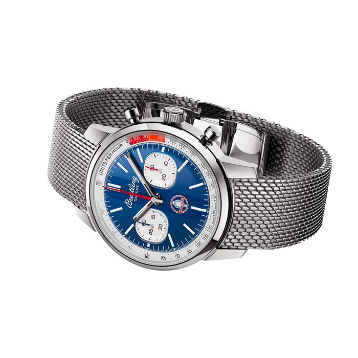 Breitling Top Time B01 Classic Cars Shelby Cobra 41mm Montre Hommes Bracelet Maille AB01763A1C1A1 – Image 3