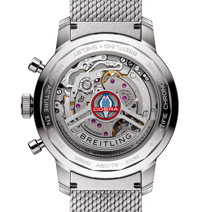 Breitling Top Time B01 Classic Cars Shelby Cobra 41mm Montre Hommes Bracelet Maille AB01763A1C1A1 – Image 4