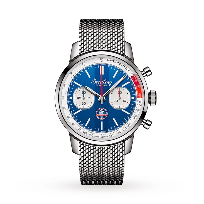 Breitling Top Time B01 Classic Cars Shelby Cobra 41mm Montre Hommes Bracelet Maille AB01763A1C1A1