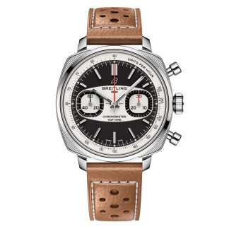 Breitling Top Time B01 Racing 38mm Montre Homme Cuir Marron AB01771A1B1X1