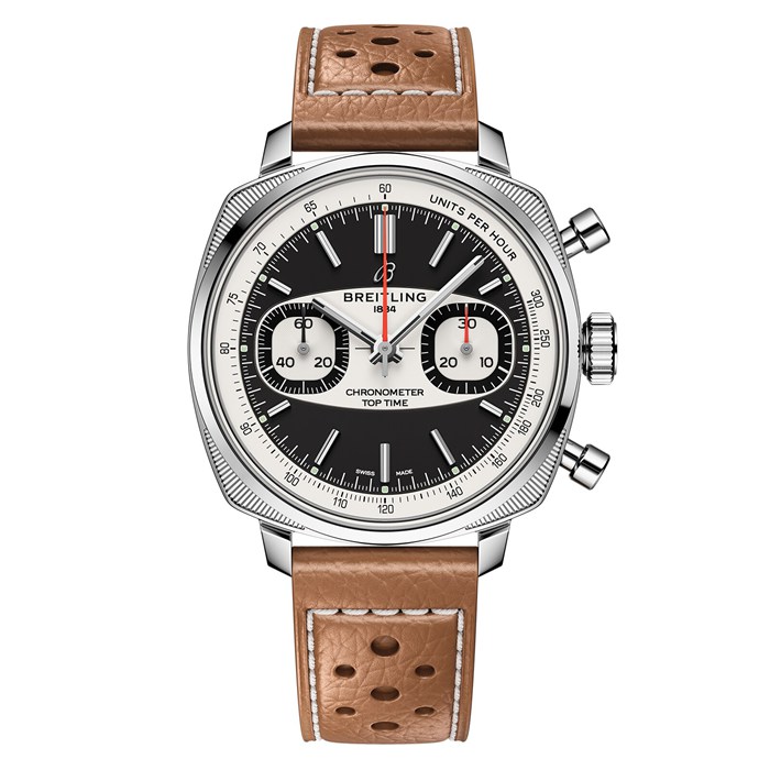 Breitling Top Time B01 Racing 38mm Montre Homme Cuir Marron AB01771A1B1X1