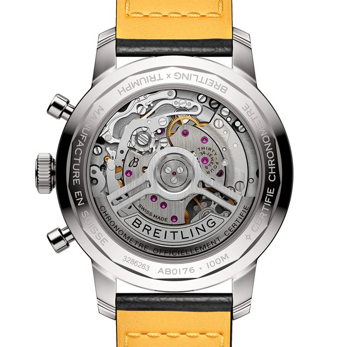 Breitling Top Time B01 Triumph 41mm Montre Homme Cuir AB01764A1C1X1 – Image 2