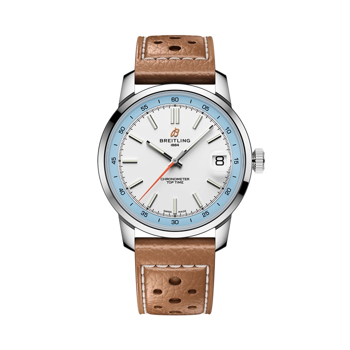 Breitling Top Time B31 38mm Montre Homme Blanc AB3113281A1X1