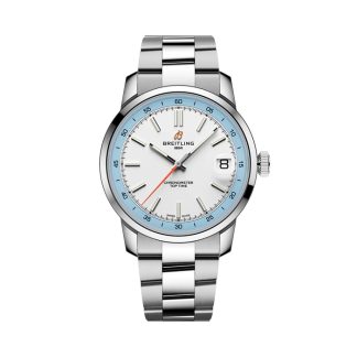Breitling Top Time B31 38mm Montre Homme Blanc Acier inoxydable AB3113281A1A1