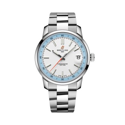 Breitling Top Time B31 38mm Montre Homme Blanc Acier inoxydable AB3113281A1A1