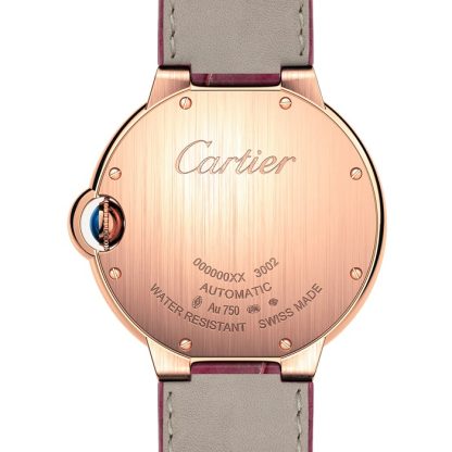 Cartier Montre Ballon Bleu De 36mm Or Rose Diamants Cuir WJBB0034 – Image 5