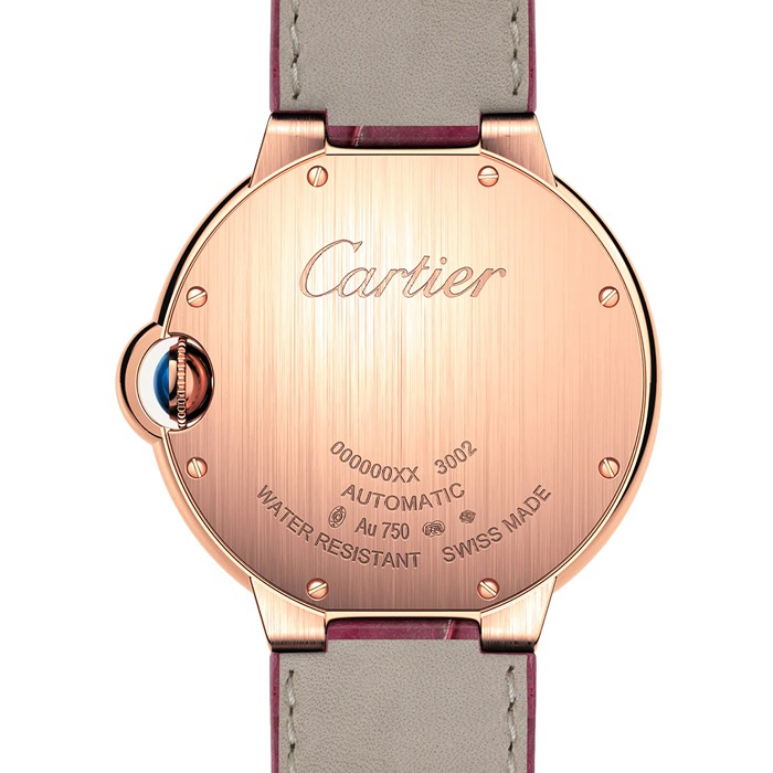 Cartier Montre Ballon Bleu De 36mm Or Rose Diamants Cuir WJBB0034 – Image 5