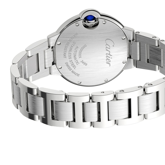 Cartier Montre Ballon Bleu De Cartier 33mm Mouvement Mécanique Avec Remontage Automatique Acier Diamants W4BB0023 – Image 4