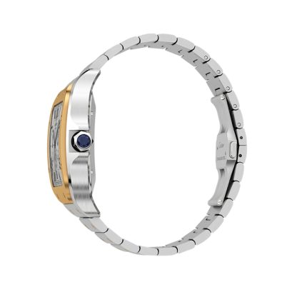 Cartier Santos De Cartier Montre Chronographe Extra-Large Modèle Mouvement Automatique Or Jaune Acier Bracelets métal et caoutchouc interchangeables W2SA0008 – Image 5