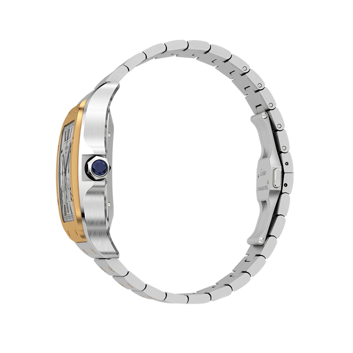 Cartier Santos De Cartier Montre Chronographe Extra-Large Modèle Mouvement Automatique Or Jaune Acier Bracelets métal et caoutchouc interchangeables W2SA0008 – Image 5
