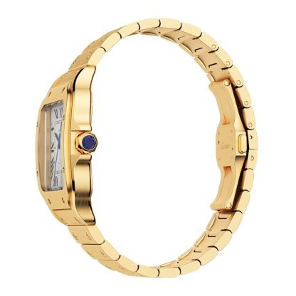 Cartier Santos De Cartier Montre Grand Modèle Mouvement Automatique Or Jaune Bracelets métal et cuir interchangeables WGSA0029 – Image 5
