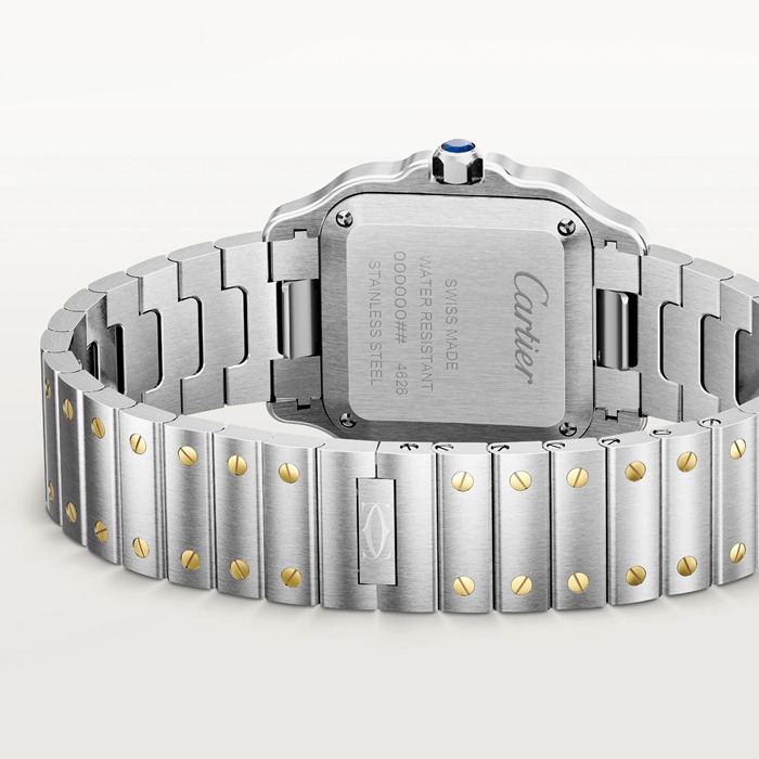 Cartier Santos De Cartier Petit Modèle Quartz Or Jaune Acier W2SA0033 – Image 4