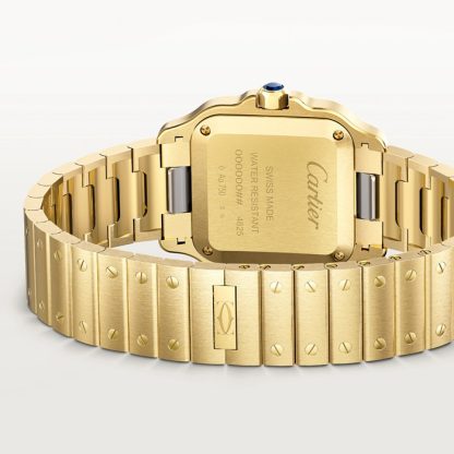 Cartier Santos De Cartier Petit Modèle Quartz Or Jaune WGSA0107 – Image 4