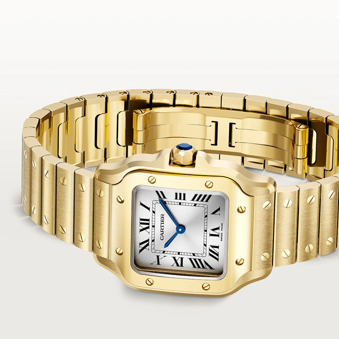 Cartier Santos De Cartier Petit Modèle Quartz Or Jaune WGSA0107 – Image 5