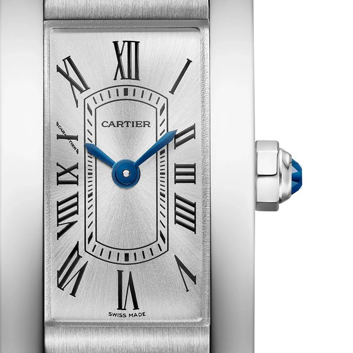 Cartier Tank Américaine Montre Mini Model Mouvement Quartz Acier Cuir WSTA0116 – Image 2