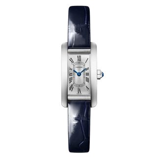 Cartier Tank Américaine Montre Mini Model Mouvement Quartz Acier Cuir WSTA0116