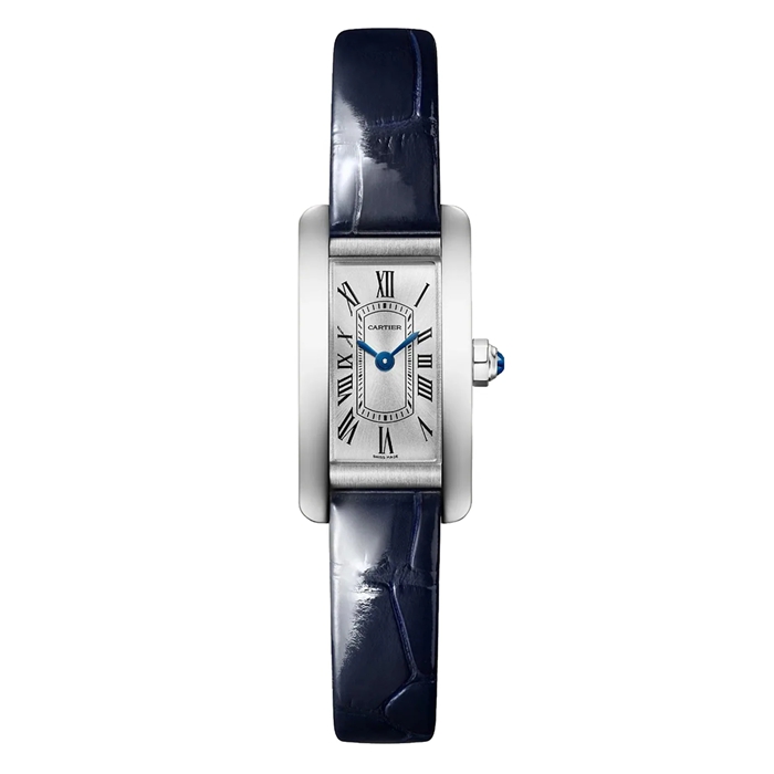 Cartier Tank Américaine Montre Mini Model Mouvement Quartz Acier Cuir WSTA0116