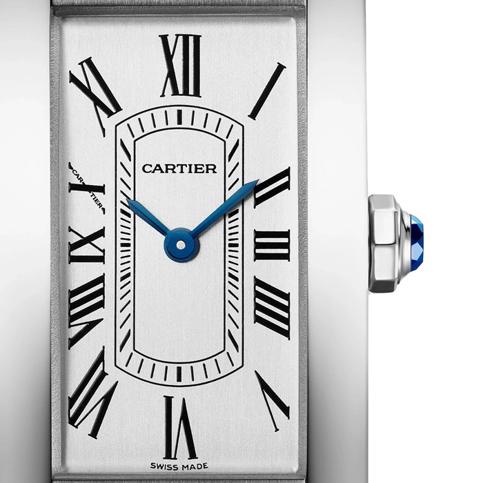 Cartier Tank Américaine Montre Petit Modèle Mouvement Quartz Acier Cuir WSTA0117 – Image 2