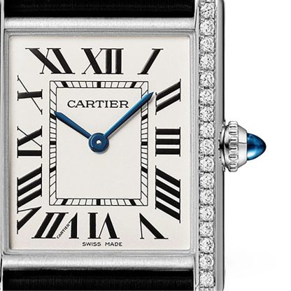 Cartier Tank Must Watch Grand Modèle Mouvement Quartz Acier Diamants W4TA0030 – Image 3